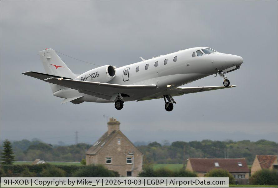 Aircraft 9H-XOB, 2006 Cessna 560 Citation XLS, c/n 560-5621, 2006 Cessna 560 Citation XLS departing Cotswold Airport, at EGBP, photo by Mike_Y
