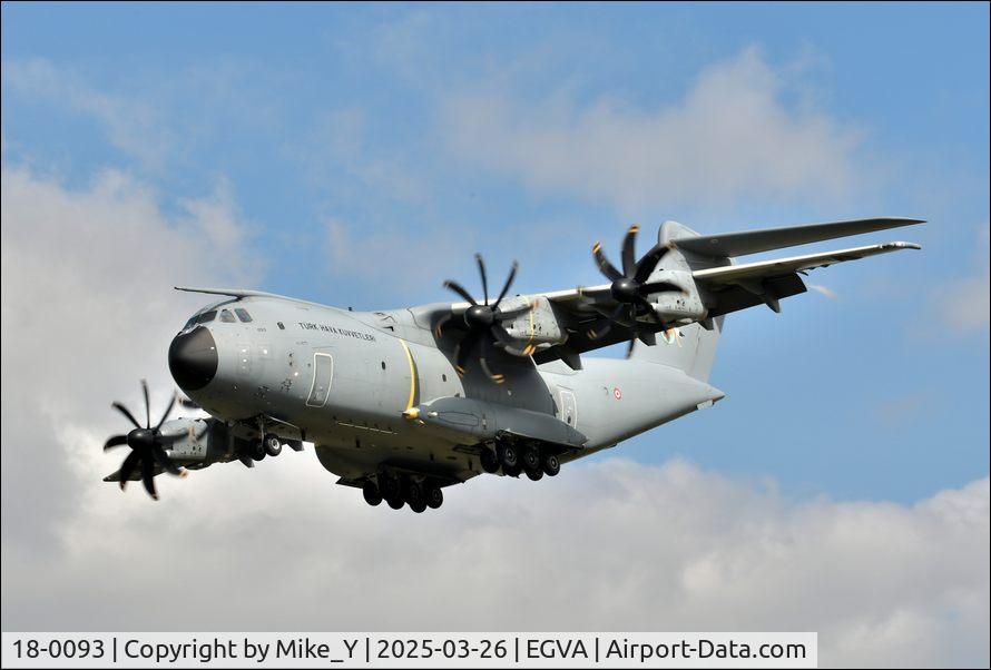 Aircraft 18-0093, Airbus A400M Atlas, c/n 093, 2019 Airbus A400M Atlas of the Turkish Air Force arriving at RAF Fairford, at EGVA, photo by Mike_Y