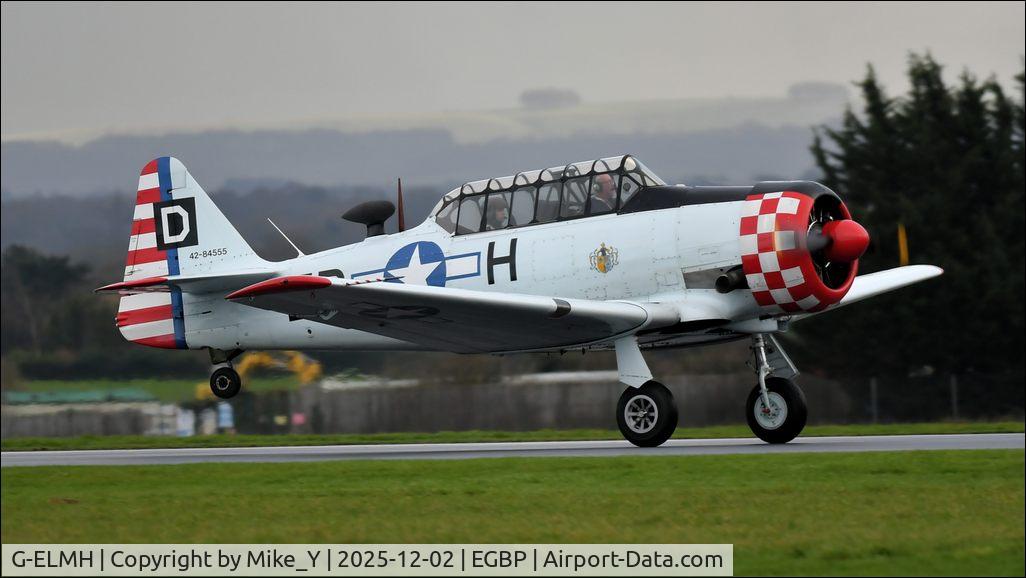 Aircraft G-ELMH, 1942 North American AT-6D Harvard III, c/n 88-16336 (42-84555), 1942 North American AT-6D Harvard III, at EGBP, photo by Mike_Y