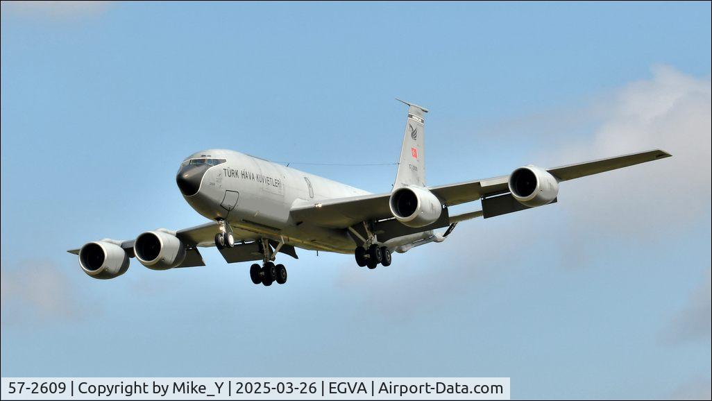 Aircraft 57-2609, 1957 Boeing KC-135R Stratotanker, c/n 17745 l/n T0215, 1957 Boeing KC-135R of the Turkish Air Force arriving at RAF Fairford, at EGVA, photo by Mike_Y