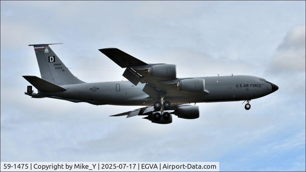 Aircraft 59-1475, 1959 Boeing KC-135R Stratotanker, c/n 17963 l/n T0378, 1959 Boeing KC-135R Stratotanker of the US Air Force arriving at Fairford for RIAT 2025, at EGVA, photo by Mike_Y