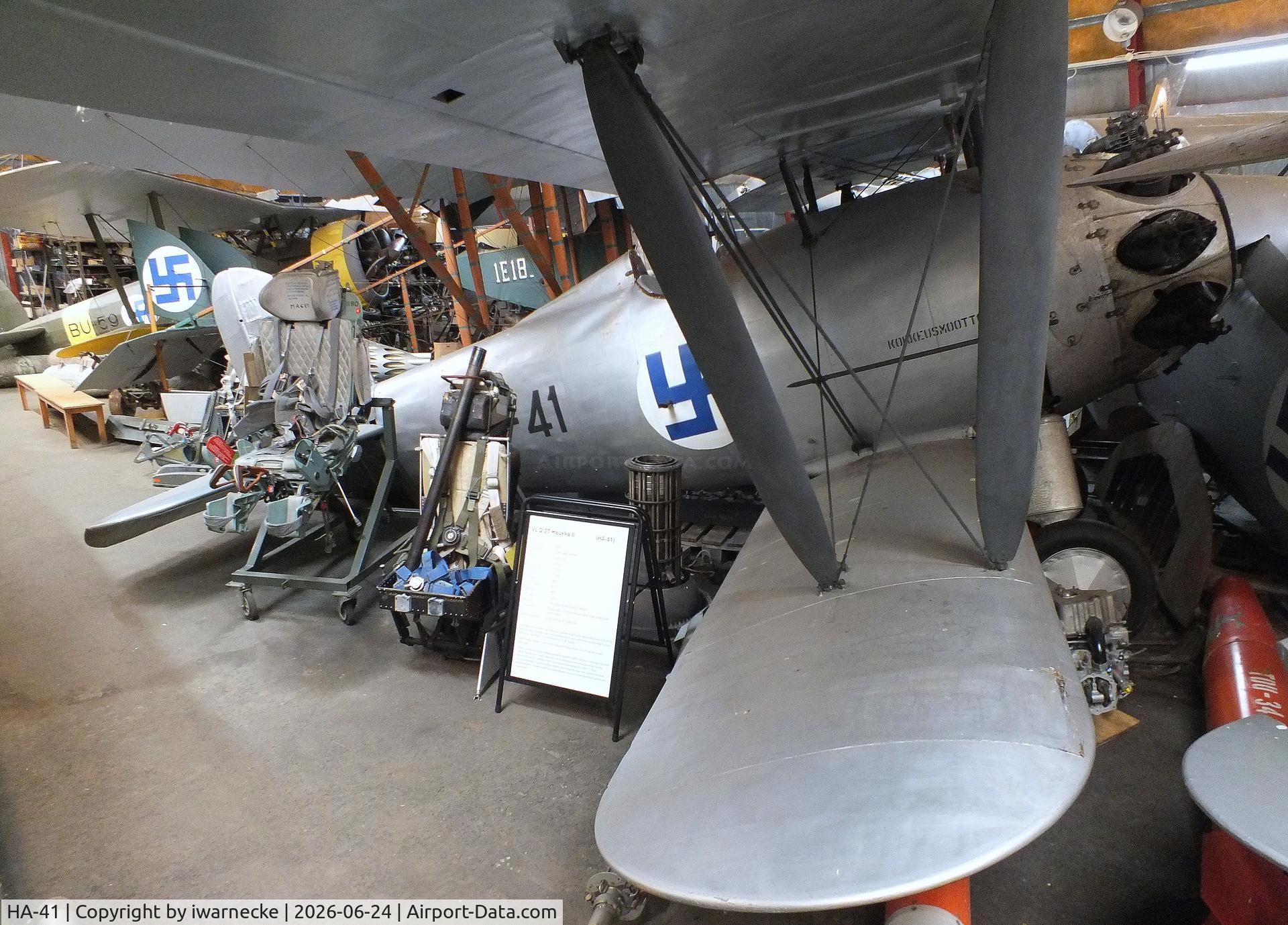 Aircraft HA-41, 1928 Valtion D 27 Haukka II, c/n 02, Valtion lentokonetehdas VL D 27 Haukka II at the Hallinportti Ilmailumuseo (Halli Aviation Museum), Halli-Kuorevesi, photo by iwarnecke