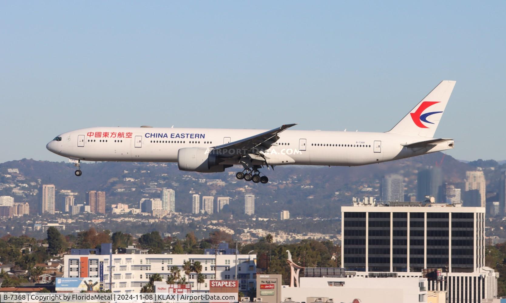 Aircraft B-7368, 2016 Boeing 777-39P/ER, c/n 43282 l/n 1396, CES 773 zx pvg-lax, at KLAX, photo by FloridaMetal
