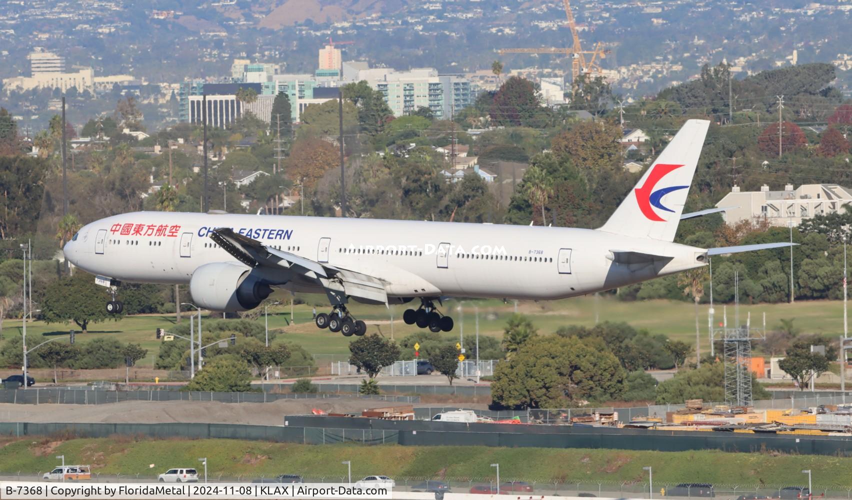 Aircraft B-7368, 2016 Boeing 777-39P/ER, c/n 43282 l/n 1396, CES 773 zx pvg-lax, at KLAX, photo by FloridaMetal