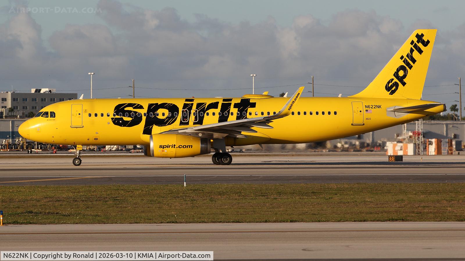 Aircraft N622NK, 2013 Airbus A320-232, c/n 5804, at mia, at KMIA, photo by Ronald