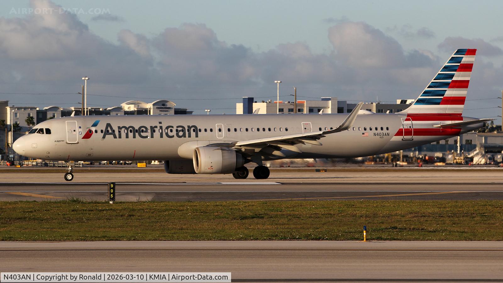 Aircraft N403AN, 2008 Airbus A330-202, c/n 934, at mia, at KMIA, photo by Ronald