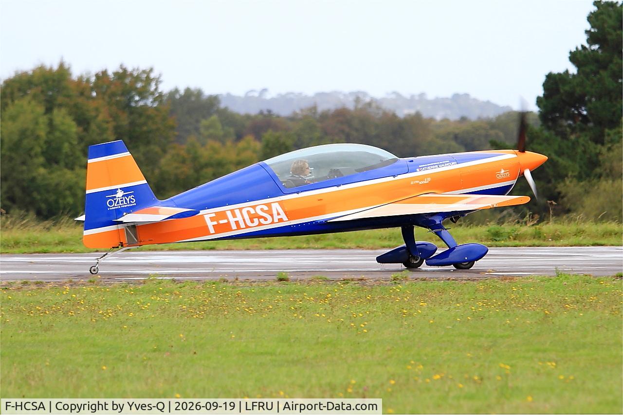 Aircraft F-HCSA, 2005 Extra EA-300LP, c/n 1216, Extra EA-300LP, Taxiing rwy 04, Morlaix-Ploujean airport (LFRU-MXN), at LFRU, photo by Yves-Q