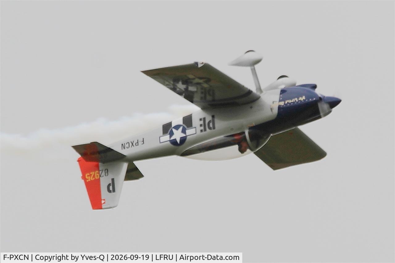 Aircraft F-PXCN, 2019 Vans RV-8, c/n 82925, Vans RV-8, On display, Morlaix-Ploujean airport (LFRU-MXN), at LFRU, photo by Yves-Q