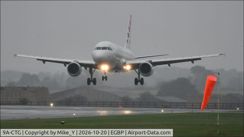 Aircraft 9A-CTG, 1998 Airbus A319-112, c/n 767, 1998 Airbus A319-112 arriving at Cotswold Airport, at EGBP, photo by Mike_Y