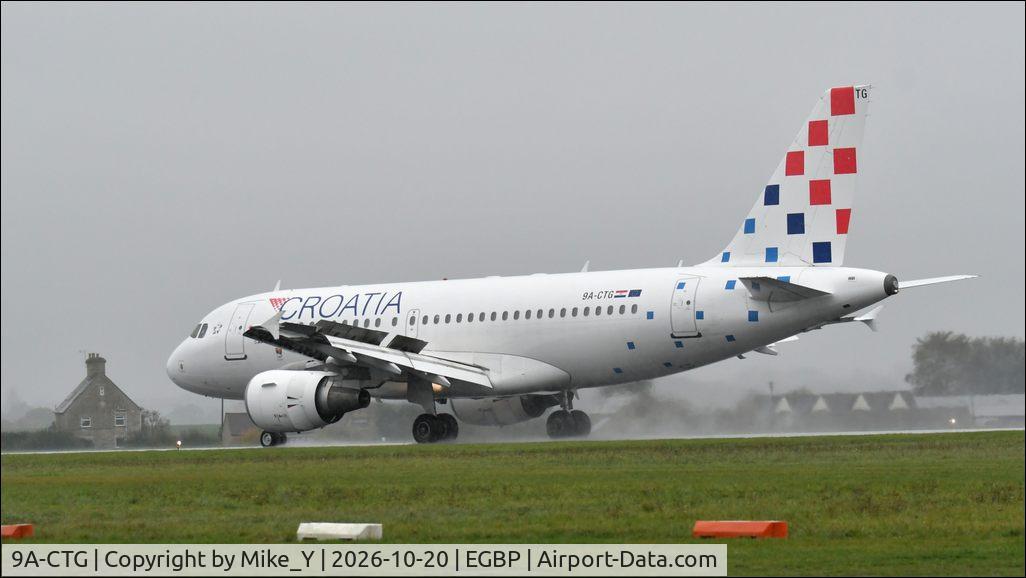 Aircraft 9A-CTG, 1998 Airbus A319-112, c/n 767, 1998 Airbus A319-112 arriving at Cotswold Airport, at EGBP, photo by Mike_Y