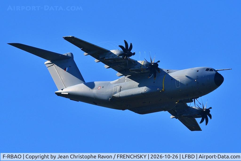 Aircraft F-RBAO, 2019 Airbus A400M-180 Atlas, c/n 089, France Air Force, at LFBD, photo by Jean Christophe Ravon / FRENCHSKY