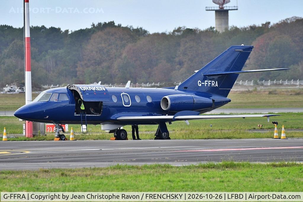 Aircraft G-FFRA, 1968 Dassault Falcon (Mystere) 20DC, c/n 132, Teesside (MME) Bordeaux (BOD) FRA92, at LFBD, photo by Jean Christophe Ravon / FRENCHSKY