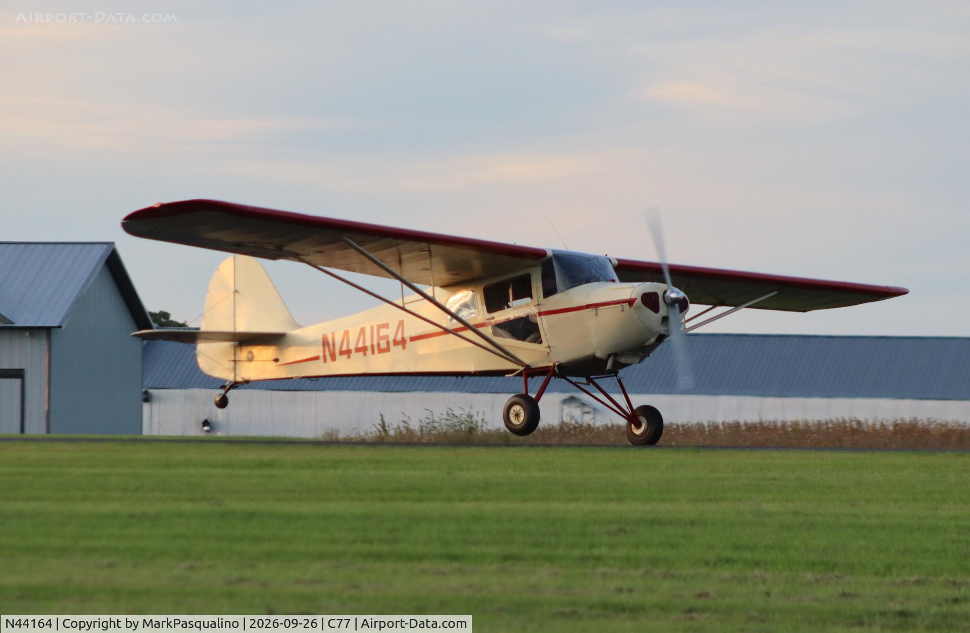 Aircraft N44164, 1946 Taylorcraft BC12-D1, c/n 9964, Taylorcraft BC12-D1, at C77, photo by MarkPasqualino