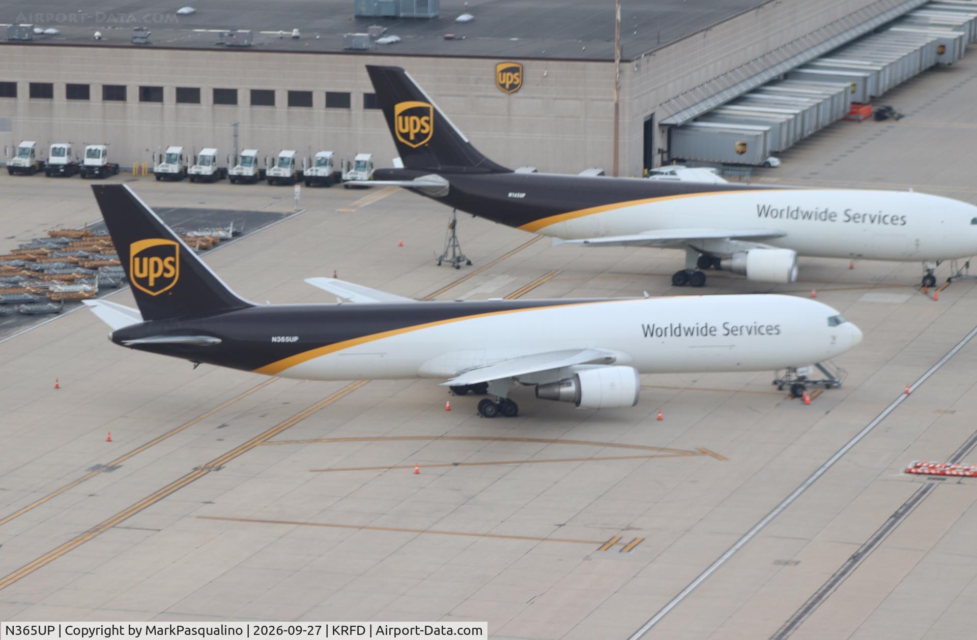 Aircraft N365UP, 2019 Boeing 767-300F(ER), c/n 65788 l/n 1180, Boeing 767-300F/ER, at KRFD, photo by MarkPasqualino