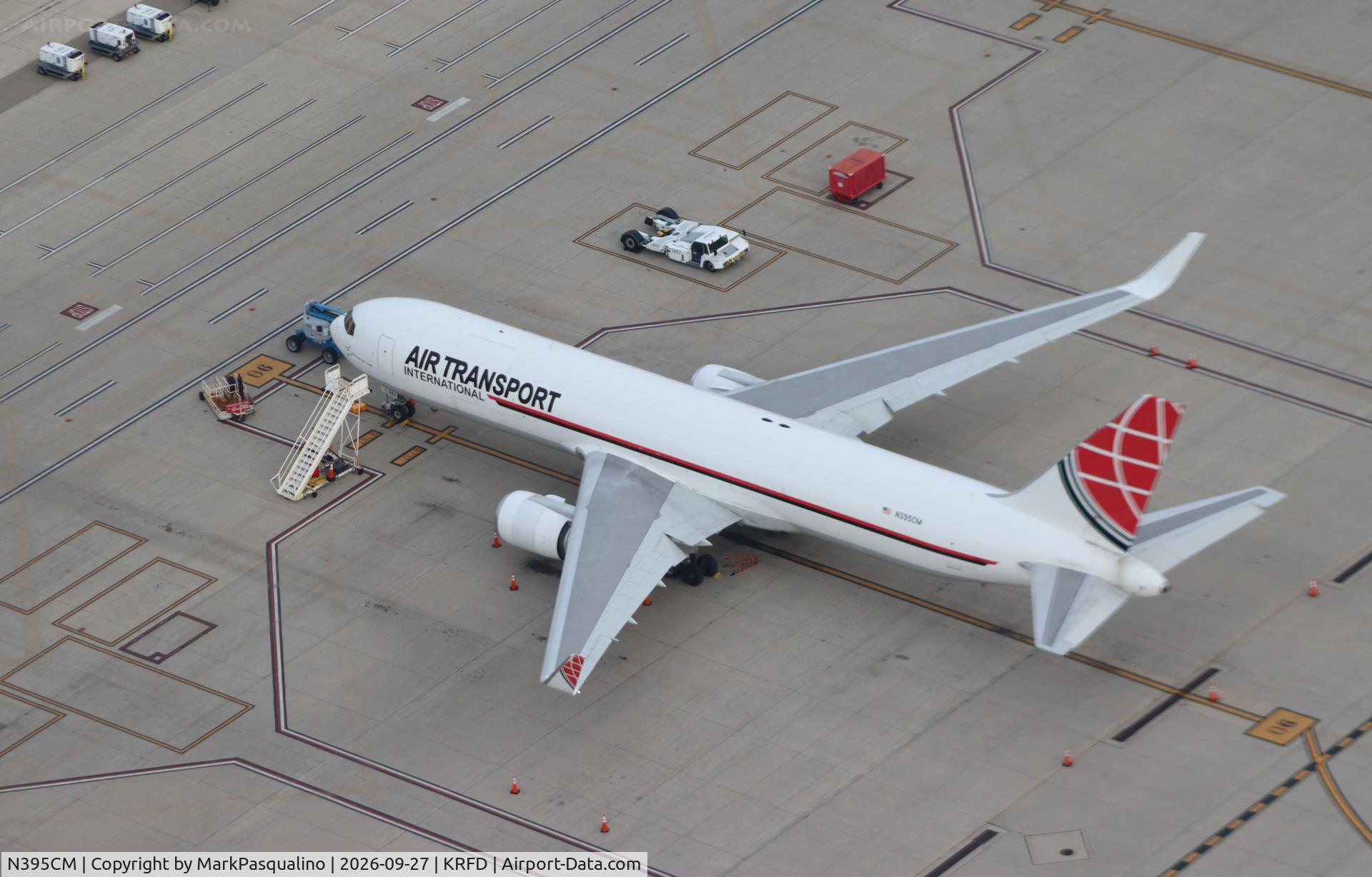Aircraft N395CM, 1992 Boeing 767-323/ER, c/n 25447 l/n 469, Boeing 767-323/ER, at KRFD, photo by MarkPasqualino