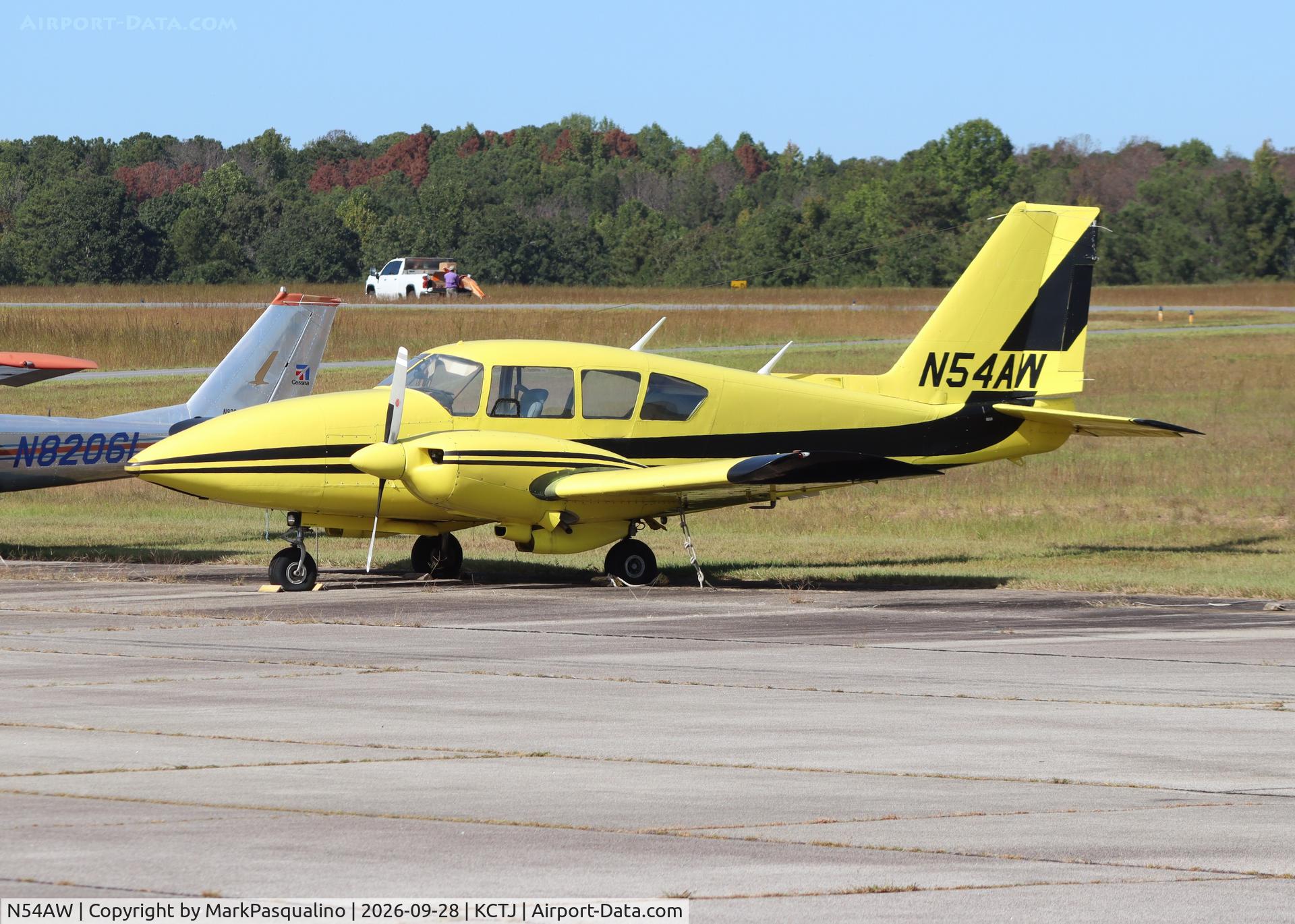Aircraft N54AW, 1974 Piper PA-23-250 Aztec E Turbo, c/n 27-7405392, Piper PA-23-250, at KCTJ, photo by MarkPasqualino