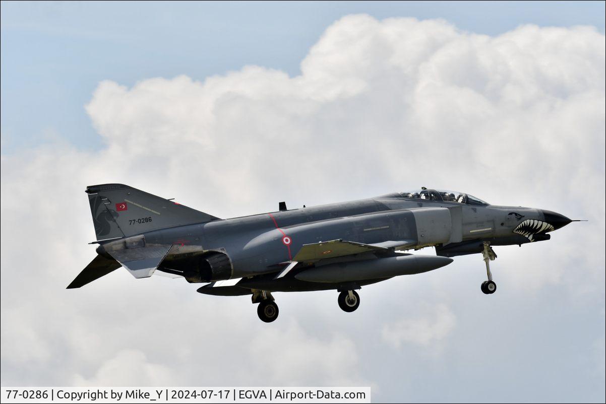 Aircraft 77-0286, 1977 McDonnell Douglas F-4E Terminator 2020, c/n 4994, 1977 McDonnell Douglas F-4E Terminator of the Turkish Force arriving at RAF Fairford for RIAT 2024, at EGVA, photo by Mike_Y