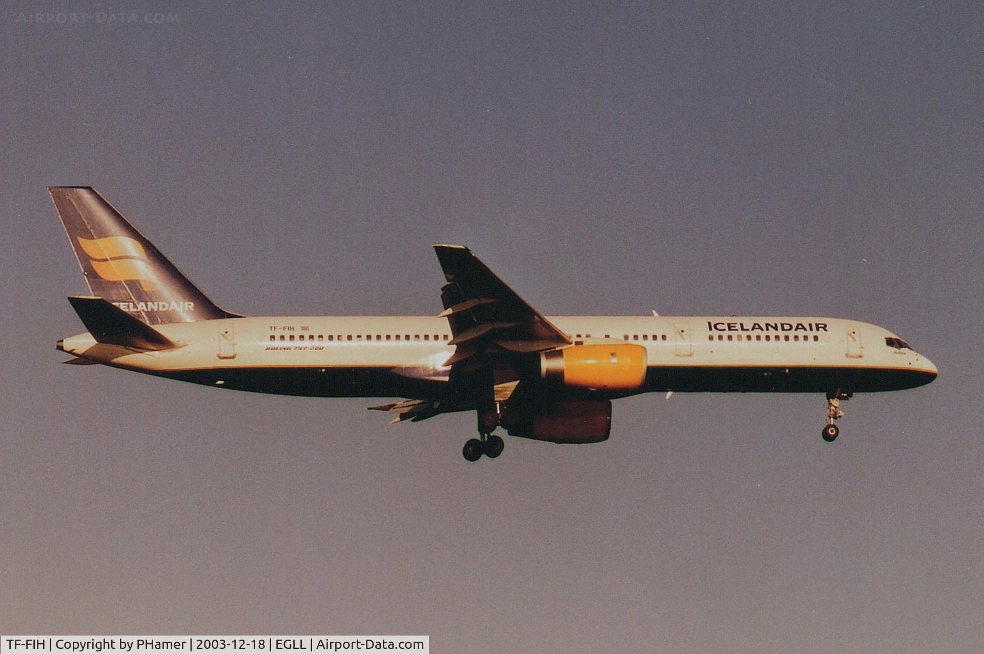 Aircraft TF-FIH, 1990 Boeing 757-208/PCF, c/n 24739 l/n 273, Heathrow, at EGLL, photo by PHamer