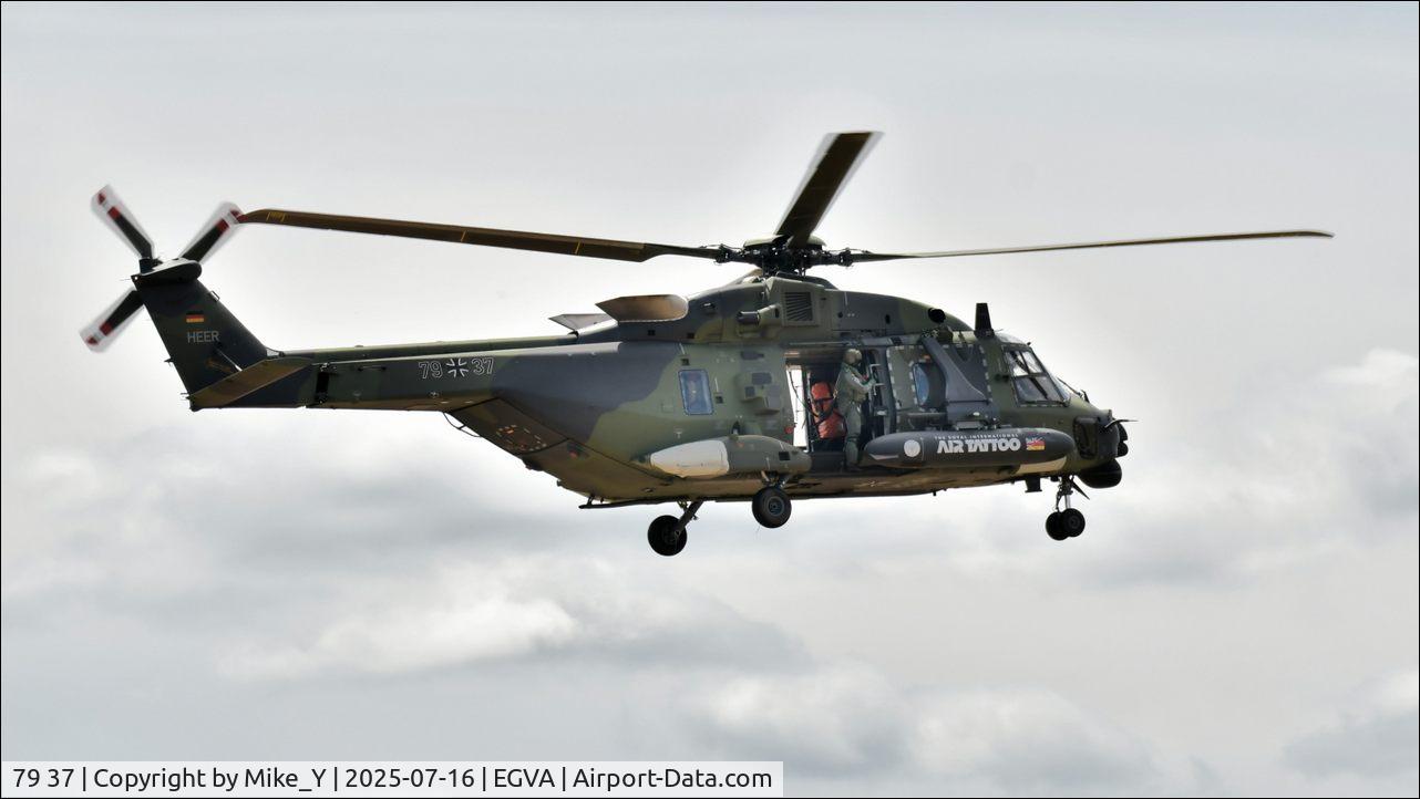 Aircraft 79 37, NHI NH-90 Caiman, c/n TGEE37, NH Industries NH-90 of the German Army arriving at RAF Fairford for RIAT 2025, at EGVA, photo by Mike_Y