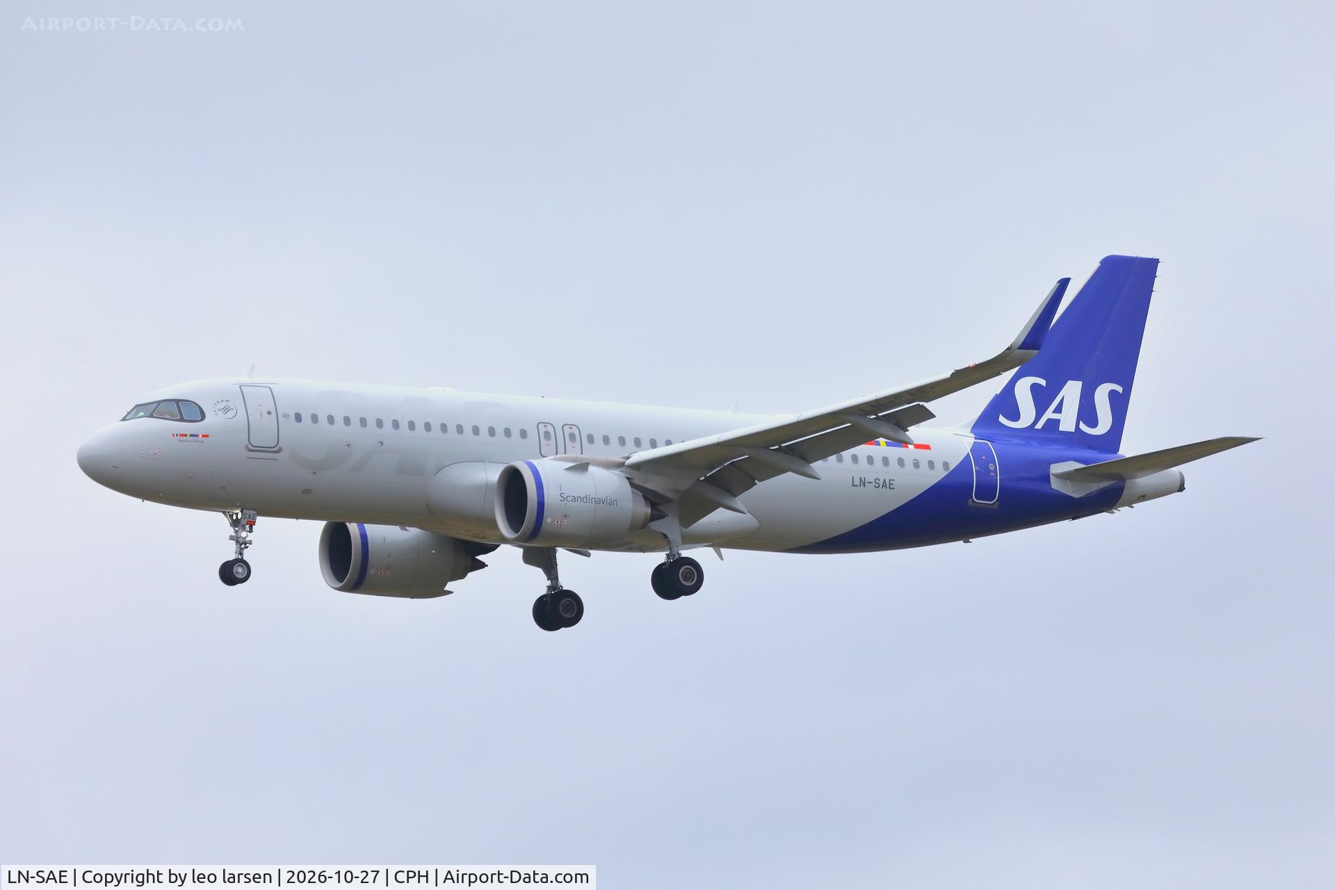 Aircraft LN-SAE, 2026 Airbus A320-251N, c/n 13090, Copenhaghen 27.10.2026, at CPH, photo by leo larsen