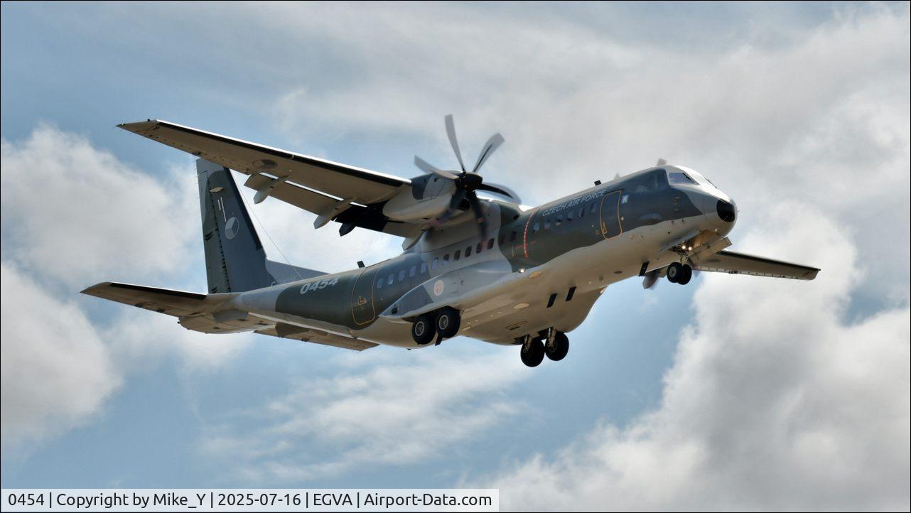 Aircraft 0454, 2010 CASA C-295M, c/n S-074, Casa C-295M of the Czech Air Force arriving at RAF Fairford for RIAT 2025, at EGVA, photo by Mike_Y