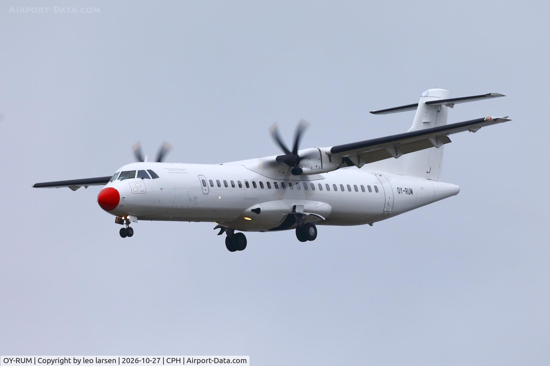 Aircraft OY-RUM, 2014 ATR ATR 72-600 (72-212A), c/n 1164, Copenhagen 27.10.2026, at CPH, photo by leo larsen