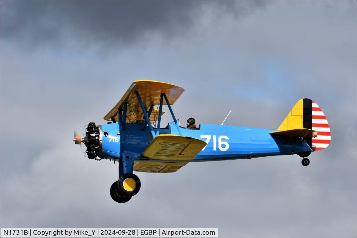 Aircraft N1731B, 1943 Boeing E75, c/n 75-5716, Boeing E75 arriving at Cotswold Airport, at EGBP, photo by Mike_Y