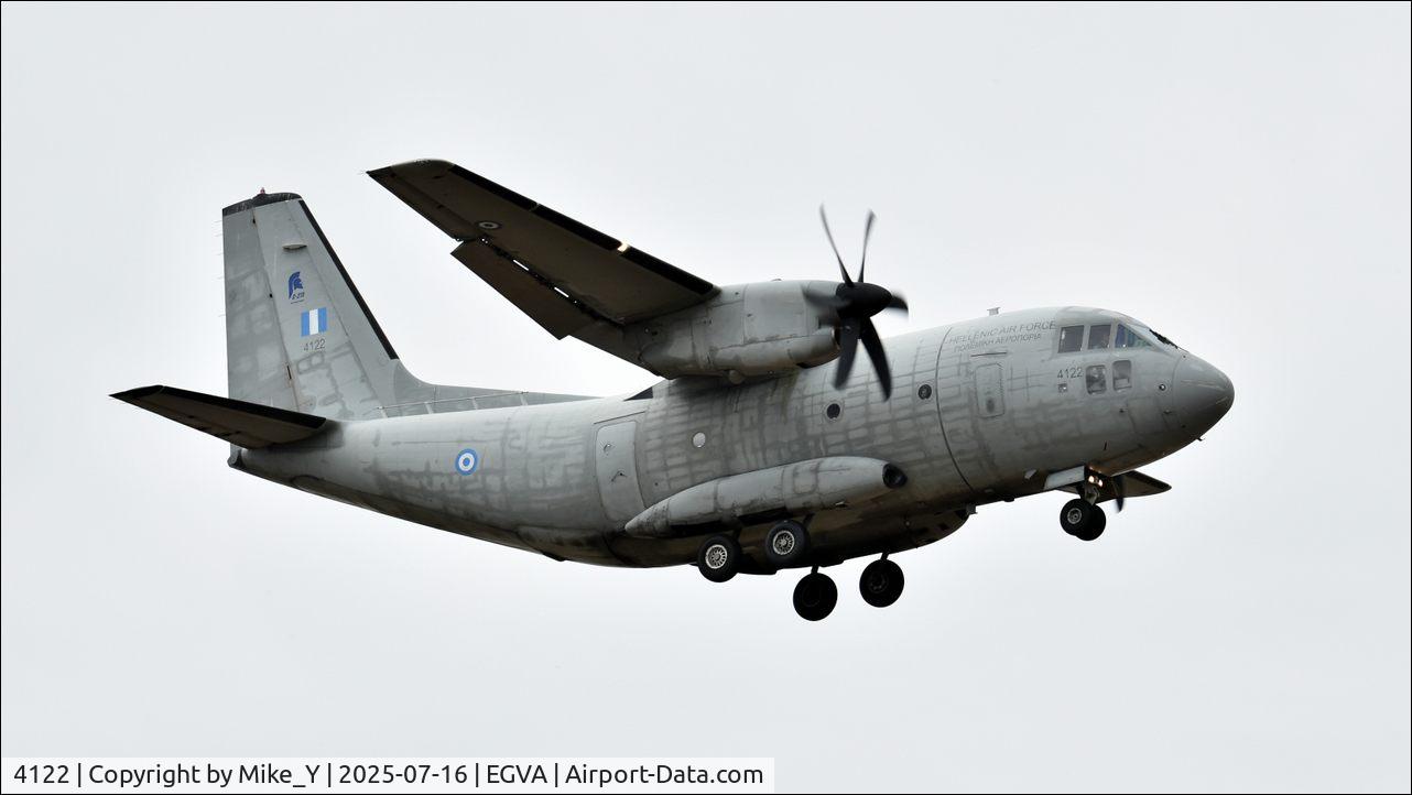 Aircraft 4122, Alenia C-27J Spartan, c/n 4122/HA005, C-27J Spartan of the Hellenic (Greek) Air Force arriving at RAF Fairford for RIAT 2025, at EGVA, photo by Mike_Y
