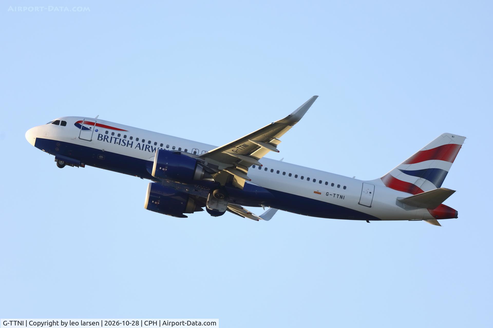 Aircraft G-TTNI, 2019 Airbus A320-251N, c/n 8767, Copenhagen 28.10.206, at CPH, photo by leo larsen