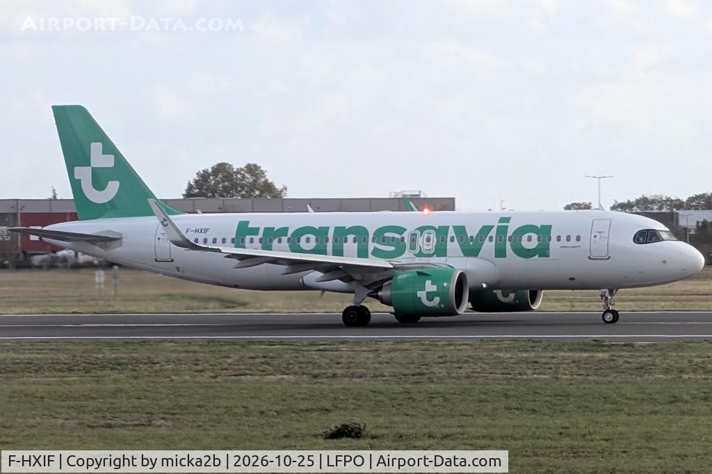Aircraft F-HXIF, 2026 Airbus A320-252N, c/n 13291, Take off, at LFPO, photo by micka2b