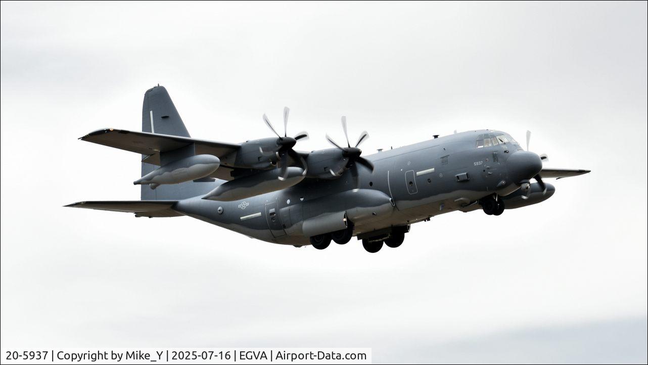 Aircraft 20-5937, Lockheed Martin MC-130J, c/n 382-5937, MC-130J of the US Air Force arriving at RAF Fairford for RIAT 2025, at EGVA, photo by Mike_Y