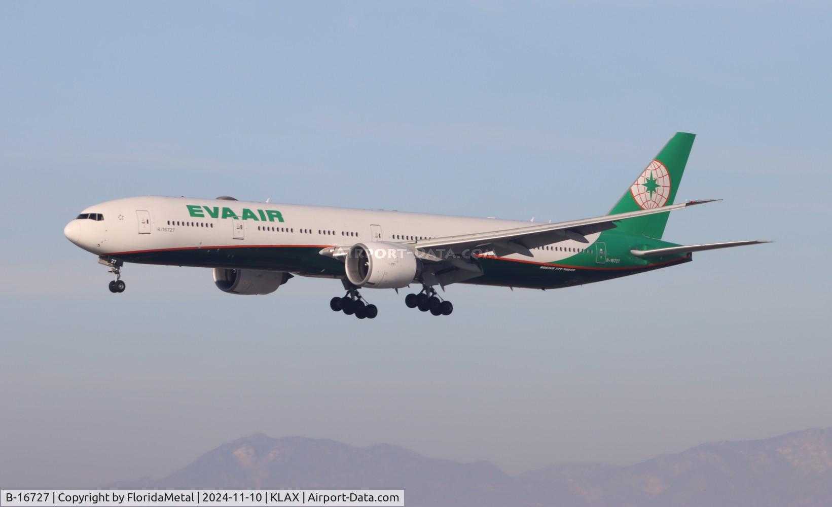 Aircraft B-16727, 2016 Boeing 777-35E/ER, c/n 43291, EVA 773 zx tpa-lax, at KLAX, photo by FloridaMetal