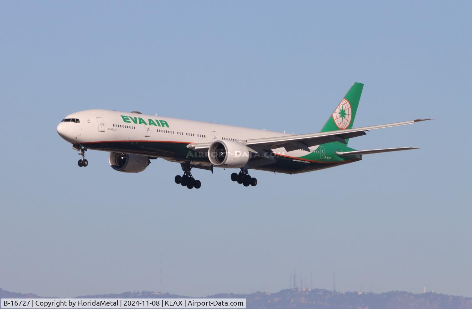 Aircraft B-16727, 2016 Boeing 777-35E/ER, c/n 43291, EVA 773 zx tpe-lax, at KLAX, photo by FloridaMetal