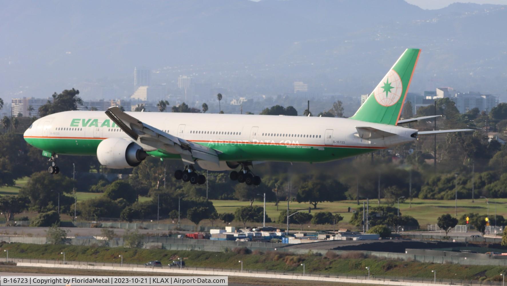 Aircraft B-16723, 2015 Boeing 777-36N/ER, c/n 42108 l/n 1313, EVA 773 zx tpe-lax, at KLAX, photo by FloridaMetal