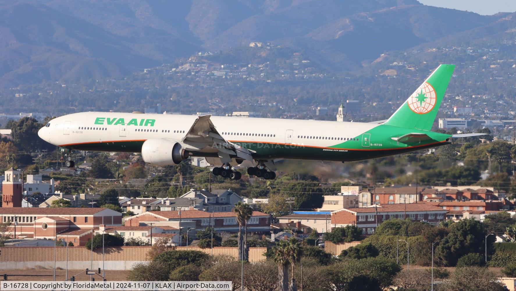 Aircraft B-16728, 2016 Boeing 777-36N/ER, c/n 42104 l/n 1419, EVA 773 zx tpe-lax, at KLAX, photo by FloridaMetal