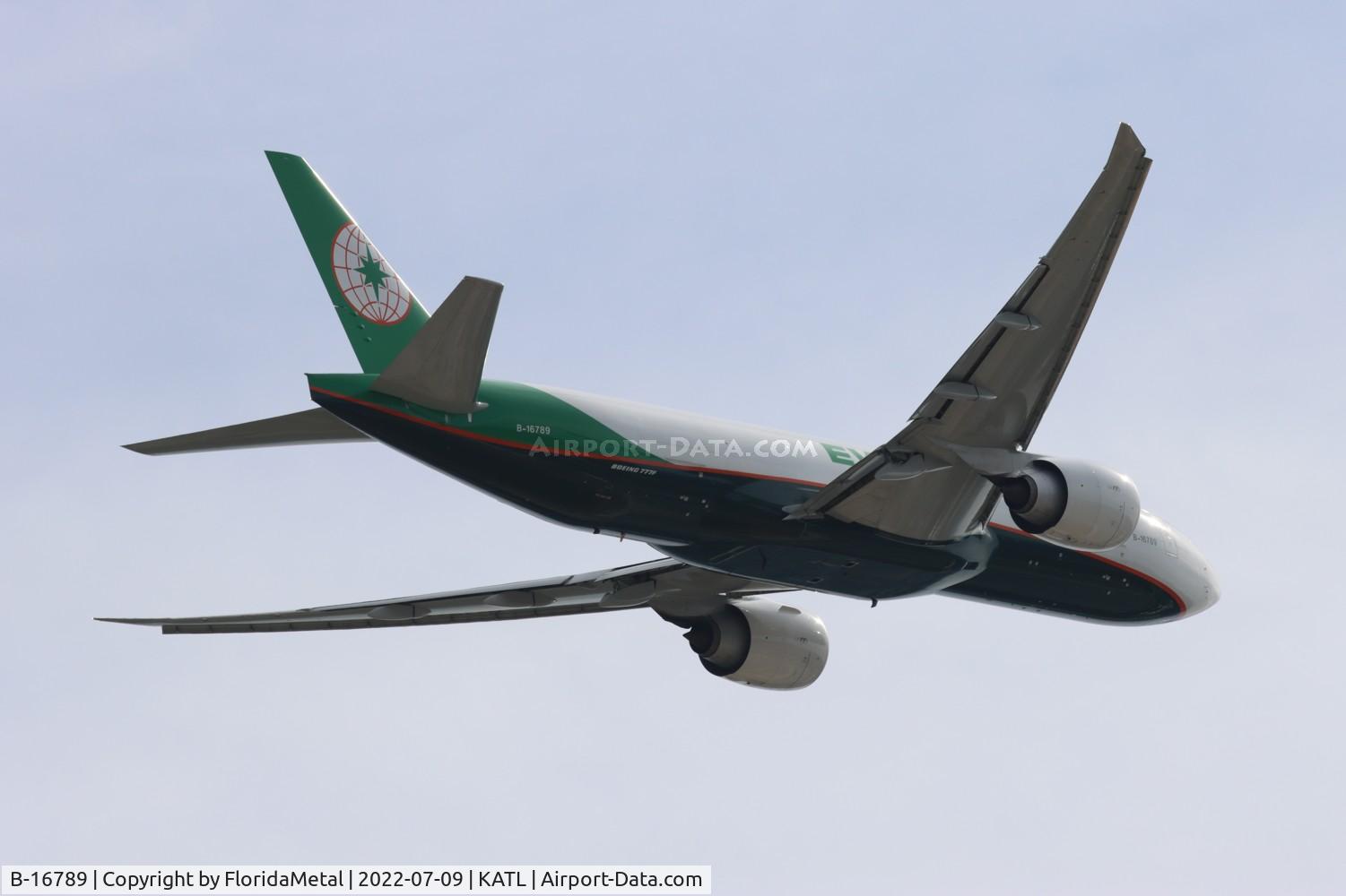Aircraft B-16789, 2021 Boeing 777-F5E, c/n 67033 l/n 1708, EVA Cargo 77L zx atl-kix, at KATL, photo by FloridaMetal