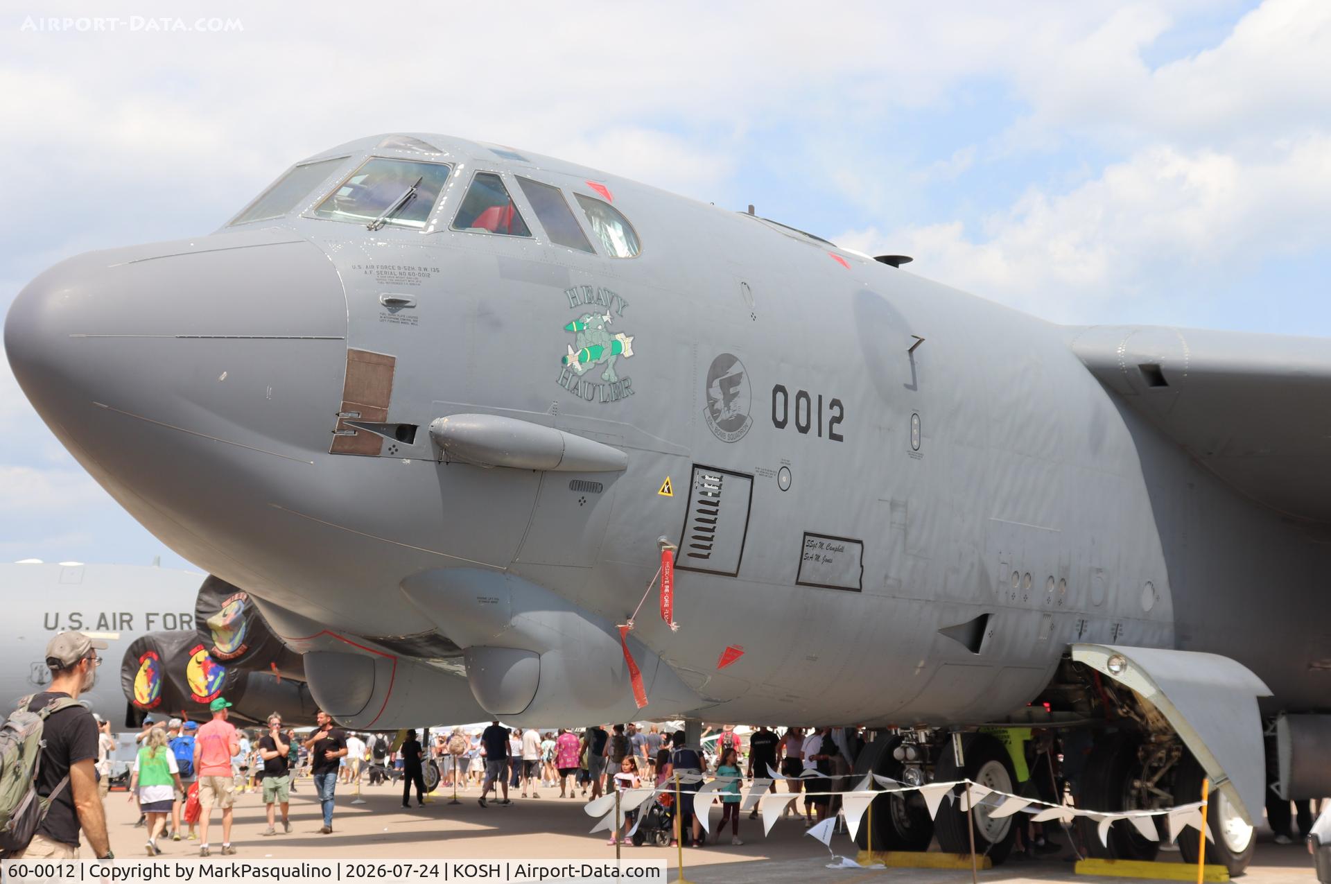 Aircraft 60-0012, 1960 Boeing B-52H Stratofortress, c/n 464377, Boeing B-52H Stratofortress, at KOSH, photo by MarkPasqualino