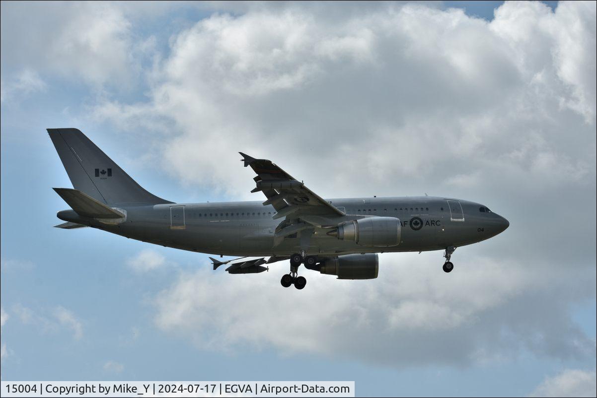 Aircraft 15004, 1987 Airbus CC-150 Polaris (A310-304(F)), c/n 444, Airbus CC-150 Polaris of the Royal Canadian Air Force arriving at RAF Fairford for RIAT 2024, at EGVA, photo by Mike_Y