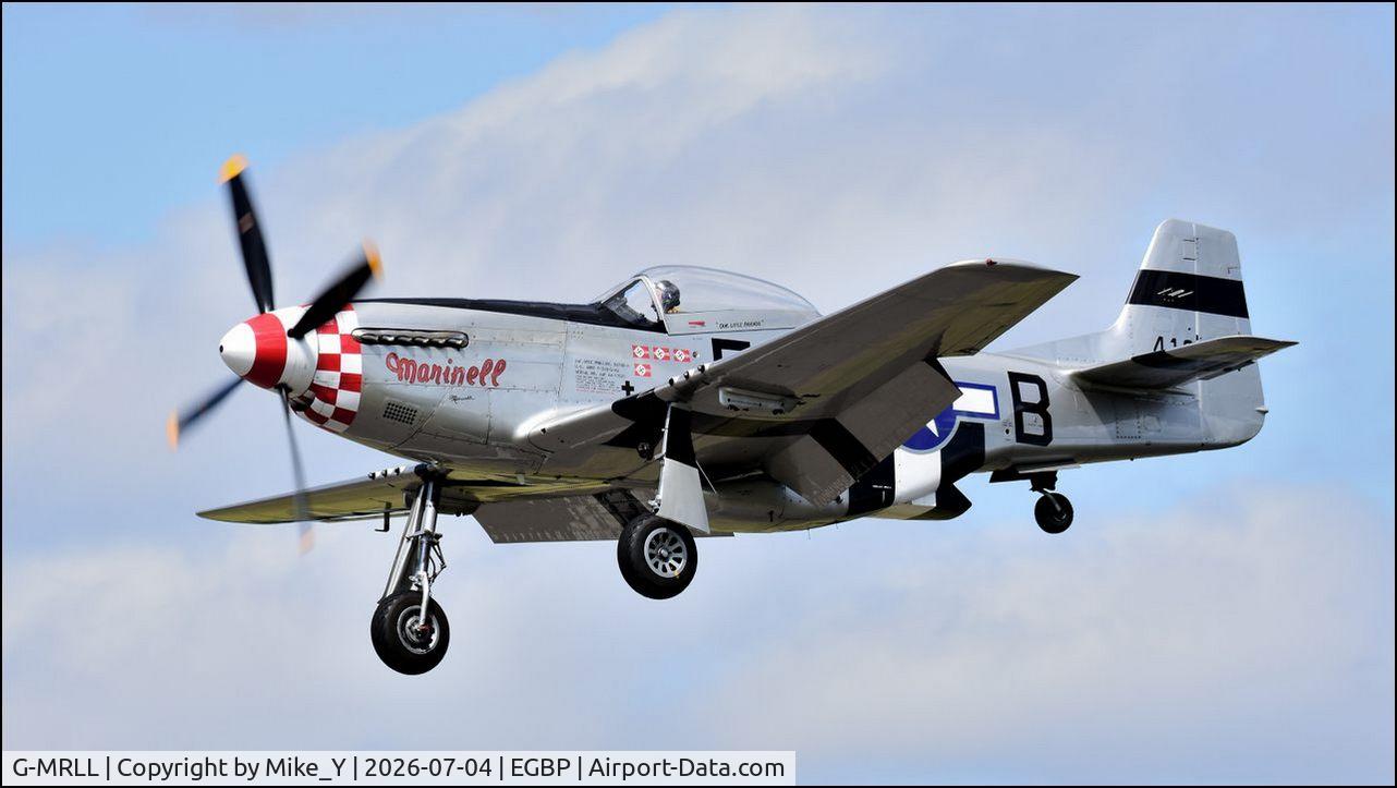Aircraft G-MRLL, 1943 North American P-51D Mustang, c/n 109-27154, P-51D Mustang 'Marinell' at Cotswold Airport, at EGBP, photo by Mike_Y