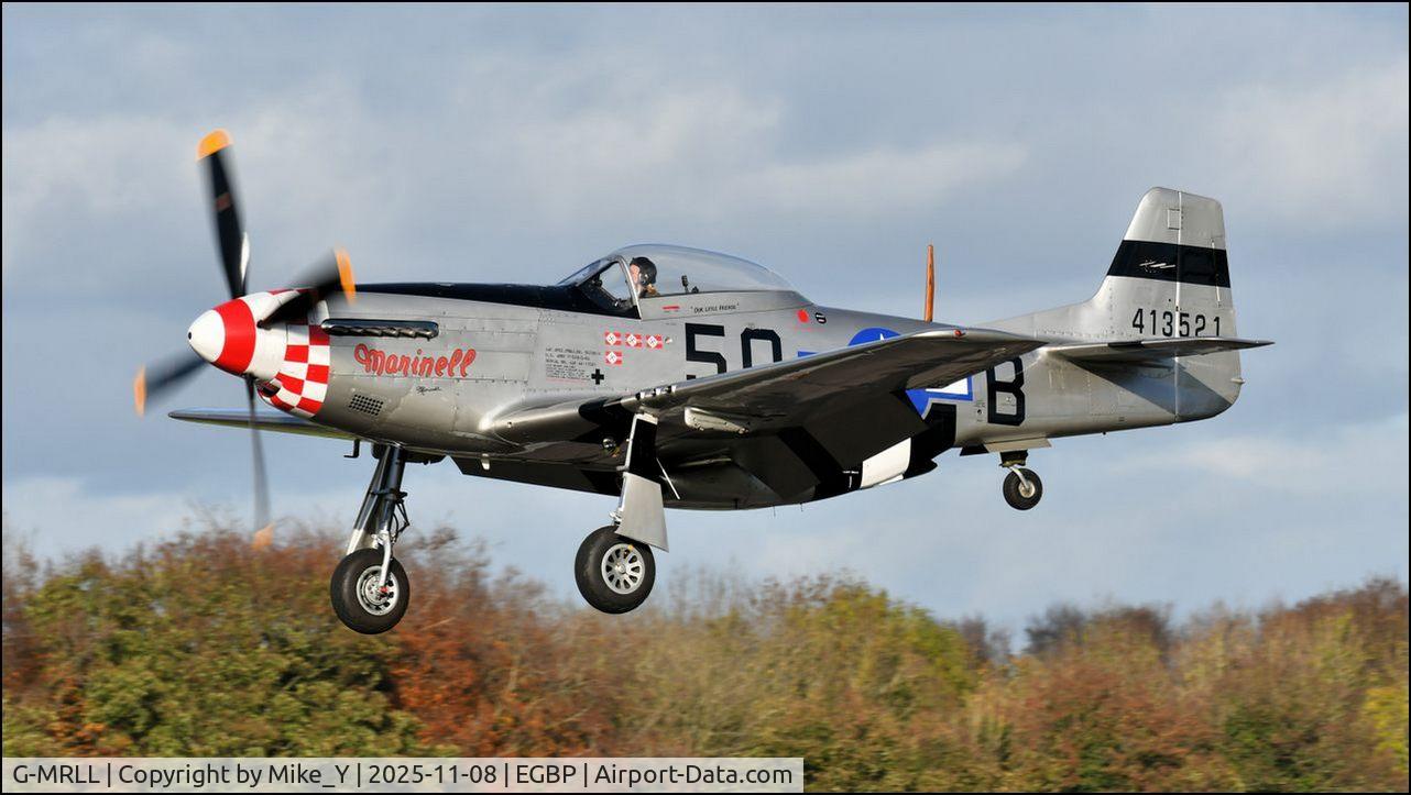 Aircraft G-MRLL, 1943 North American P-51D Mustang, c/n 109-27154, P-51D Mustang 'Marinell' at Cotswold Airport, at EGBP, photo by Mike_Y