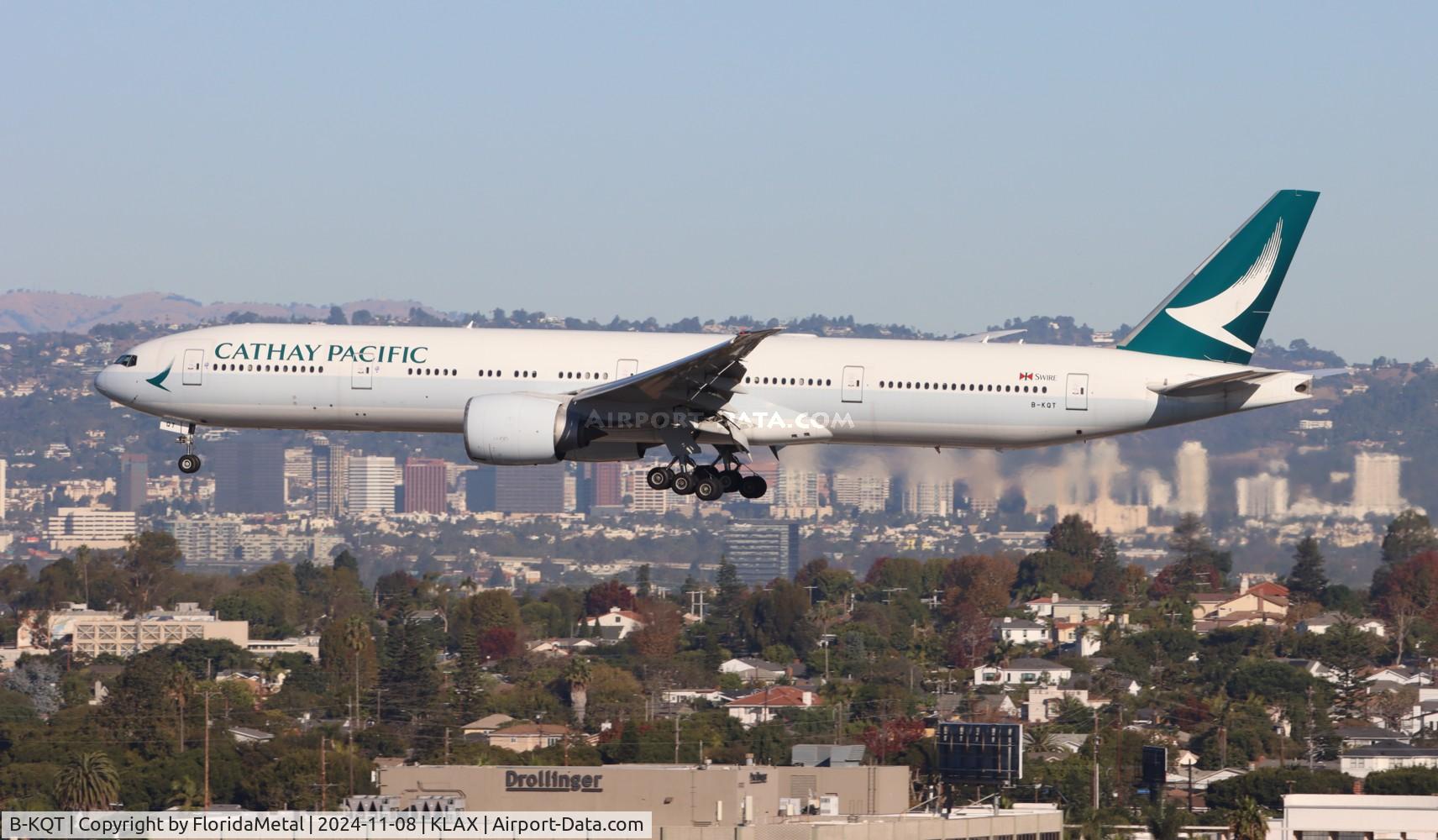Aircraft B-KQT, 2014 Boeing 777-367/ER, c/n 41766 l/n 1255, CPA 773 zx hkg-lax, at KLAX, photo by FloridaMetal
