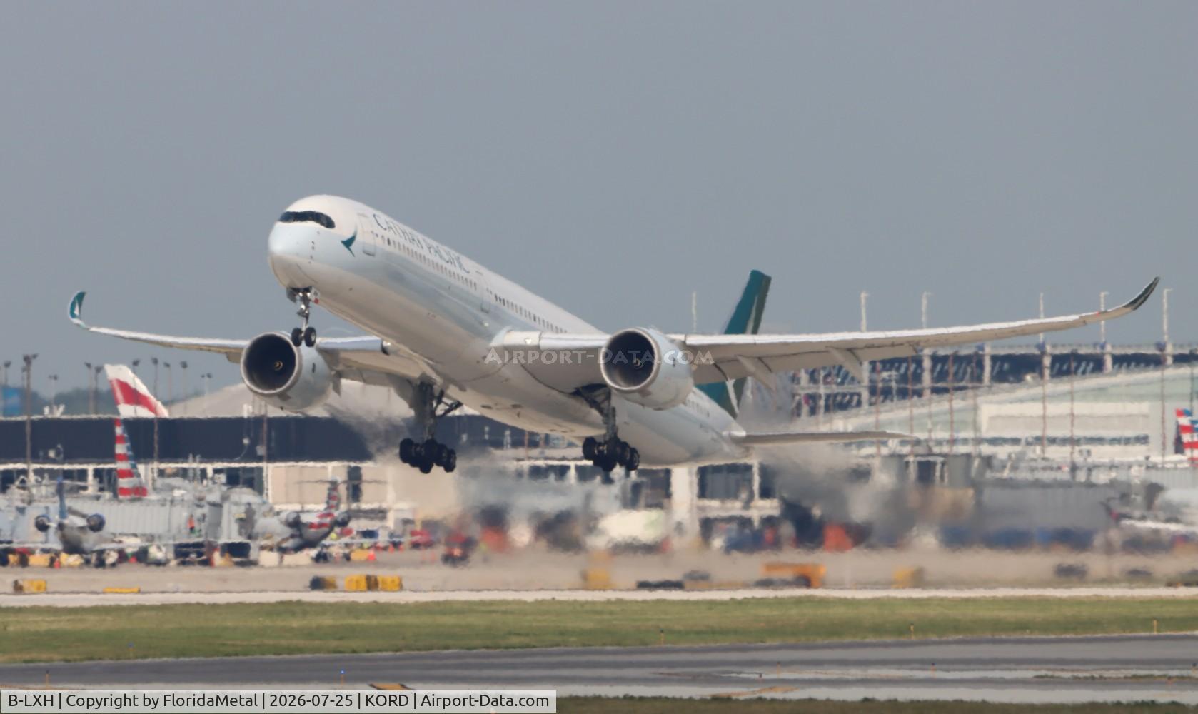 Aircraft B-LXH, 2018 Airbus A350-1041, c/n 258, CPA A35X zx ord-hkg, at KORD, photo by FloridaMetal