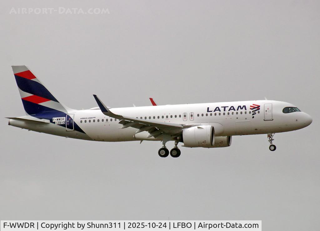 Aircraft F-WWDR, 2025 Airbus A320-271N, c/n 12910, C/n 12910 - To be CC-BHN, at LFBO, photo by Shunn311