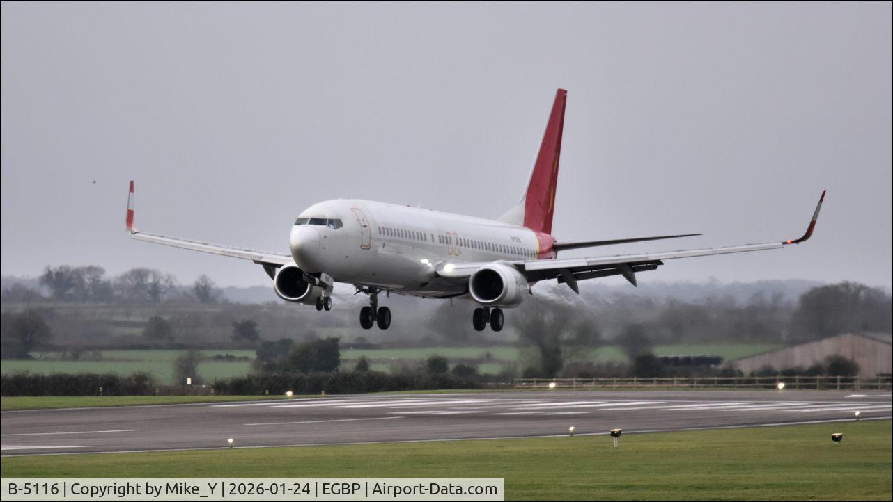 Aircraft B-5116, 2005 Boeing 737-8FH, c/n 29672 l/n 1745, Boeing 737-8FH arriving at Cotswold Airport to be scrapped, at EGBP, photo by Mike_Y