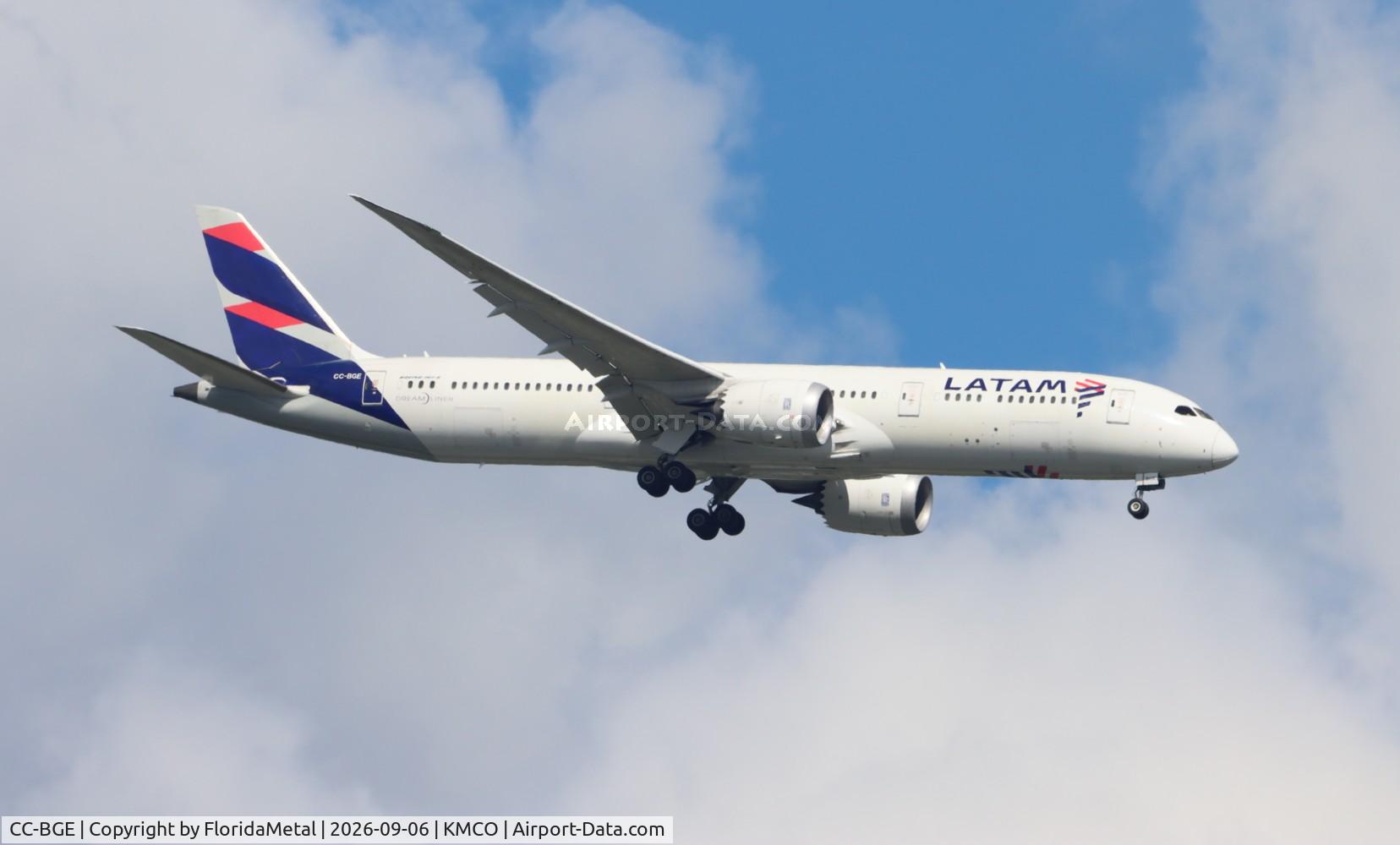 Aircraft CC-BGE, 2015 Boeing 787-9 Dreamliner, c/n 38478 l/n 341, LATAM 789 zx gru-mco, at KMCO, photo by FloridaMetal