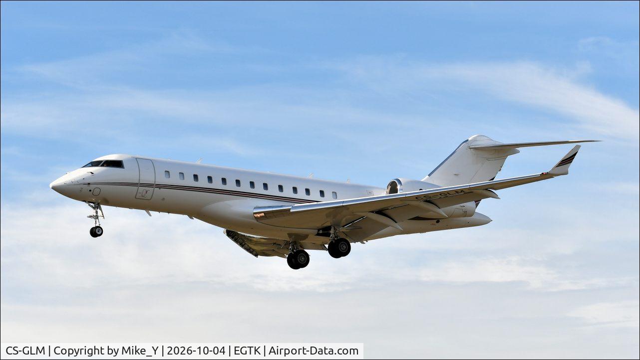 Aircraft CS-GLM, 2024 Bombardier BD 700-1A10 Global 6000, c/n 60146, Bombardier Global 6000 arriving at London Oxford Airport, at EGTK, photo by Mike_Y