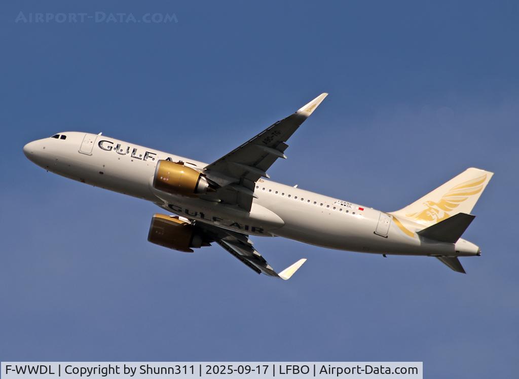 Aircraft F-WWDL, 2025 Airbus A320-251N, c/n 12492, C/n 12492 - To be A9C-TG, at LFBO, photo by Shunn311