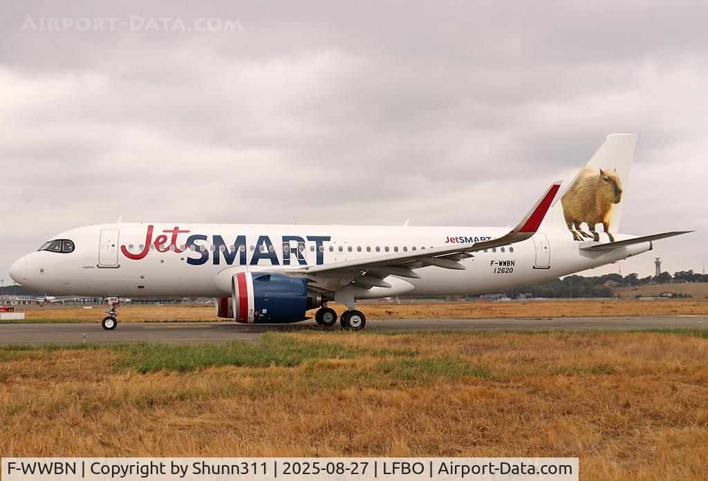 Aircraft F-WWBN, 2025 Airbus A320-271N, c/n 12620, C/n 12620 - To be CC-DIX, at LFBO, photo by Shunn311