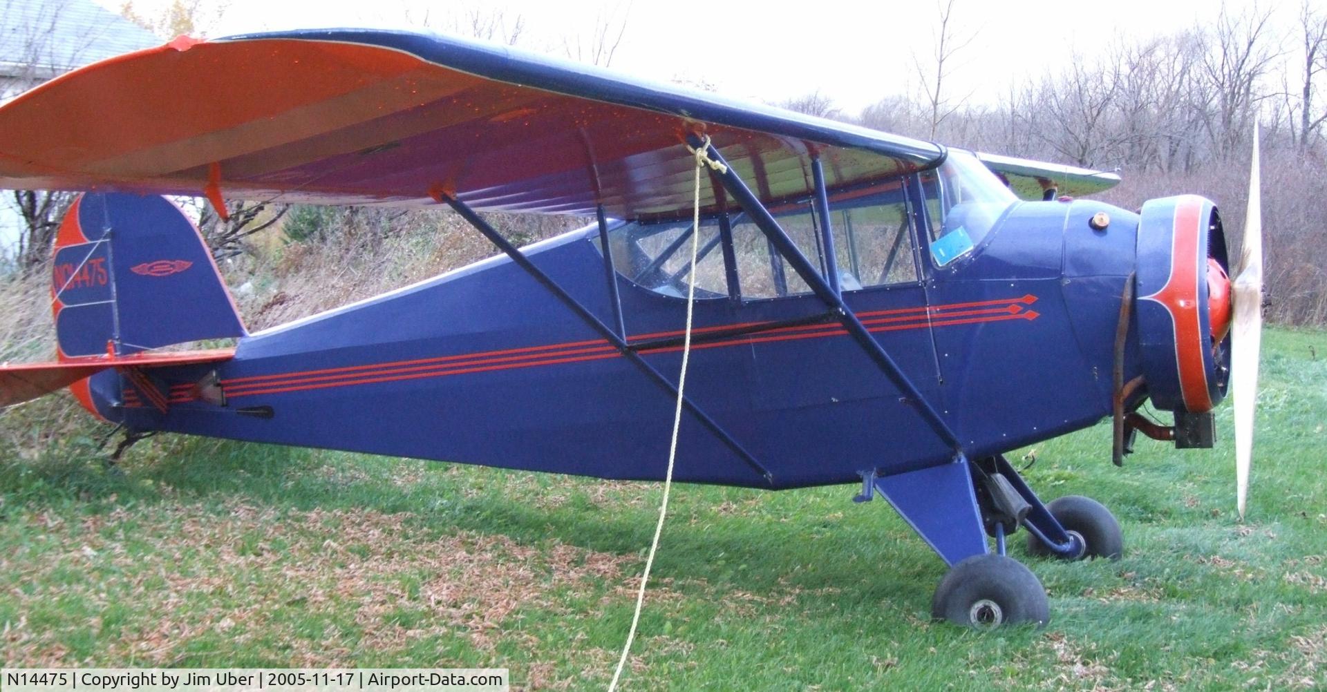 N14475, 1935 Porterfield 35-70 Flyabout C/N 132, NC14475 at Smith's Field, Cambria, NY