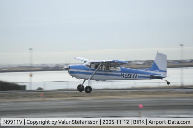 N9911V, 1966 Cessna 180H Skywagon C/N 18051763, N9911V landing at Reykjavikr airport BIRK